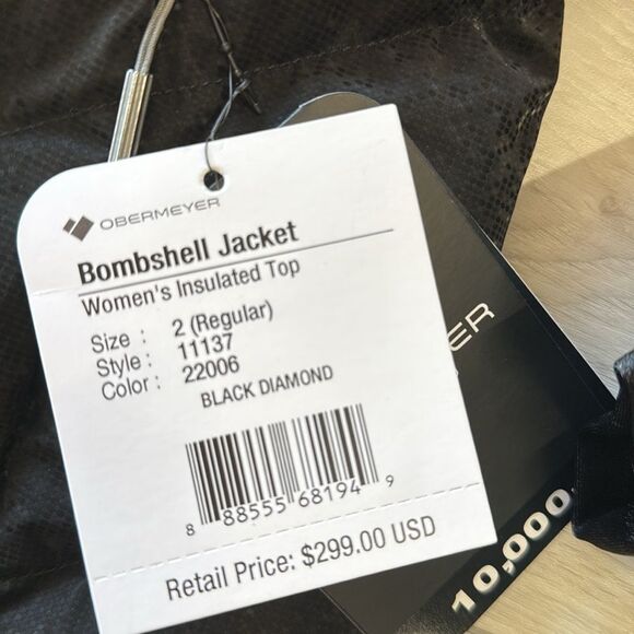 Obermeyer Bombshell Jacket - Women's Inulated Black Size 2 Nwt - Picture 12 of 13